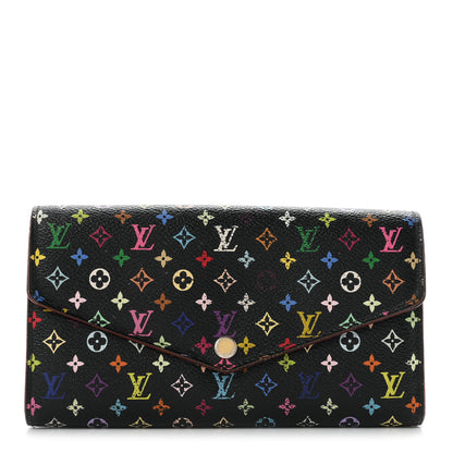 Louis Vuitton Monogram Multicolor Sarah Wallet NM Black Grenade 1 of 6