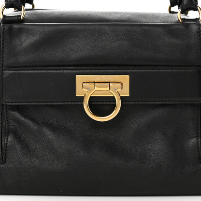 Salvatore Ferragamo Calfskin Sofia Satchel Black 7 of 15