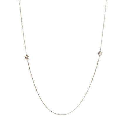 David Yurman 18K Yellow Gold Diamond Infinity 6 Station Necklace 1 of 5