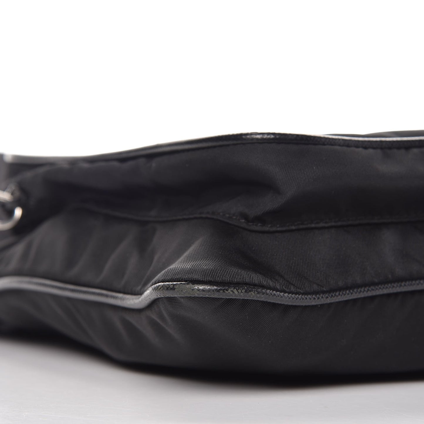 Tessuto Nylon Flat Messenger Bag Black