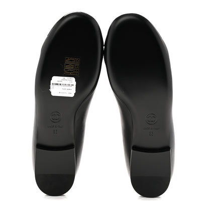 Chanel Lambskin Patent Cap Toe Chain Around Ballerina Flats 36 Black 6 of 10