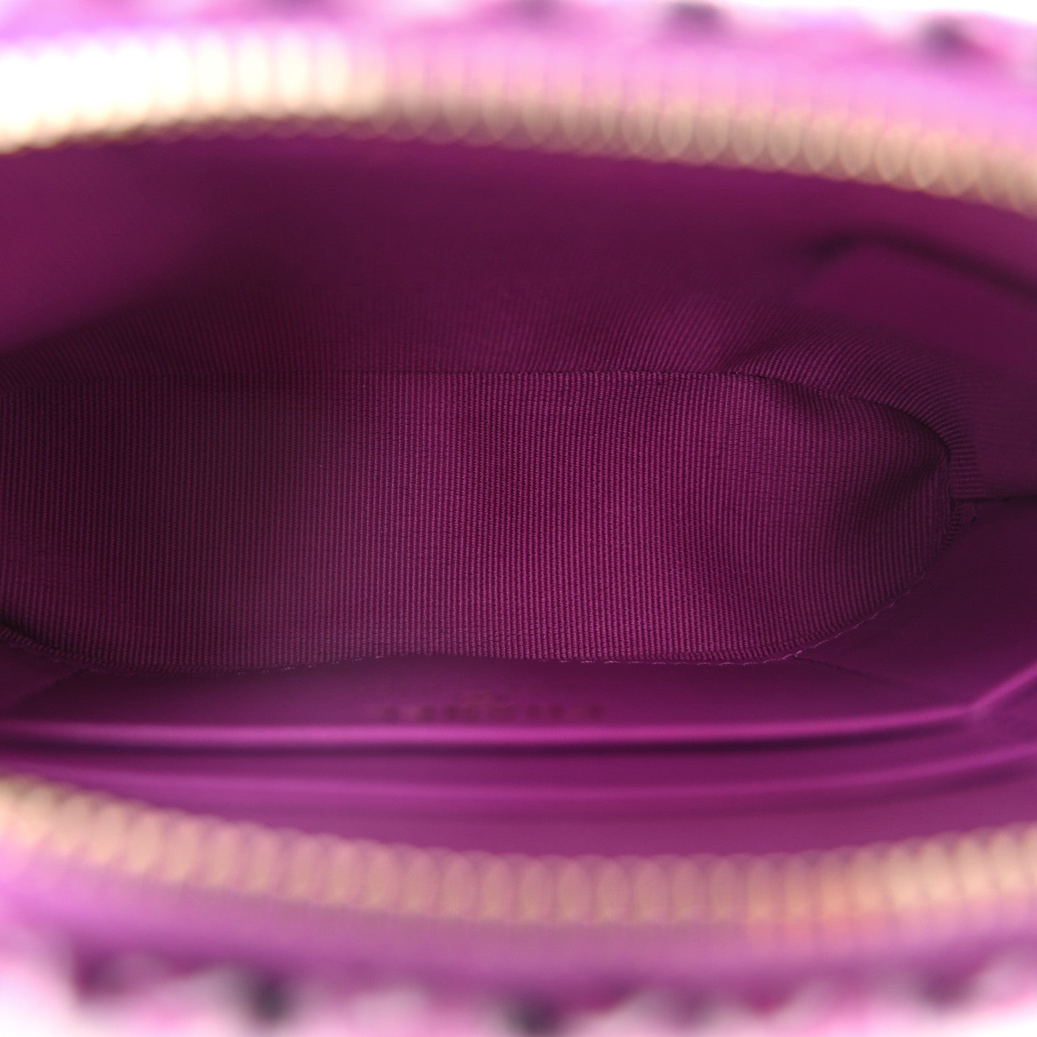 Chanel Tweed Quilted Mini Clutch With Chain Purple 5 of 10