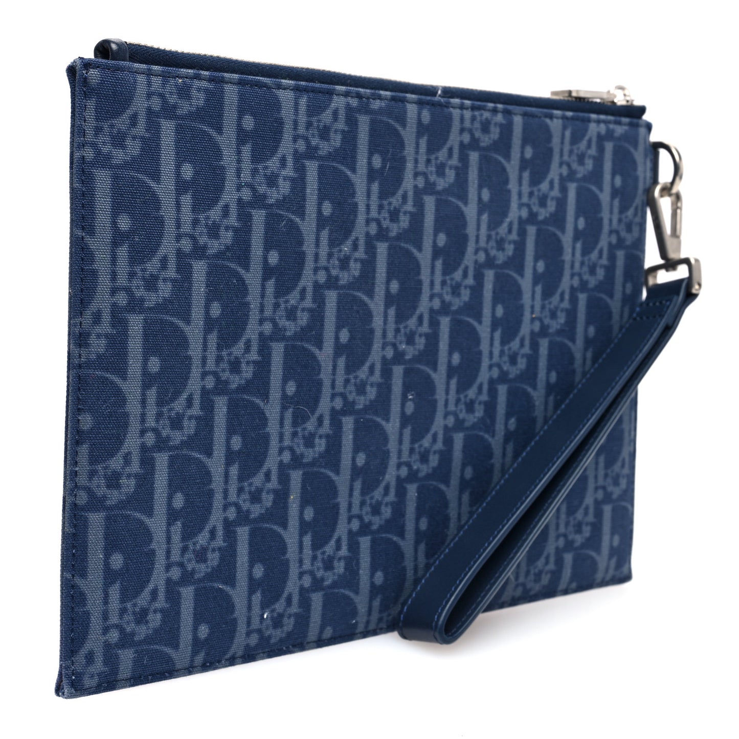 x Denim Tears A5 Oblique Flat Pouch Wristlet Blue