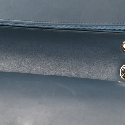 Chanel Lambskin Quilted Medium Double Flap Blue 6 of 6