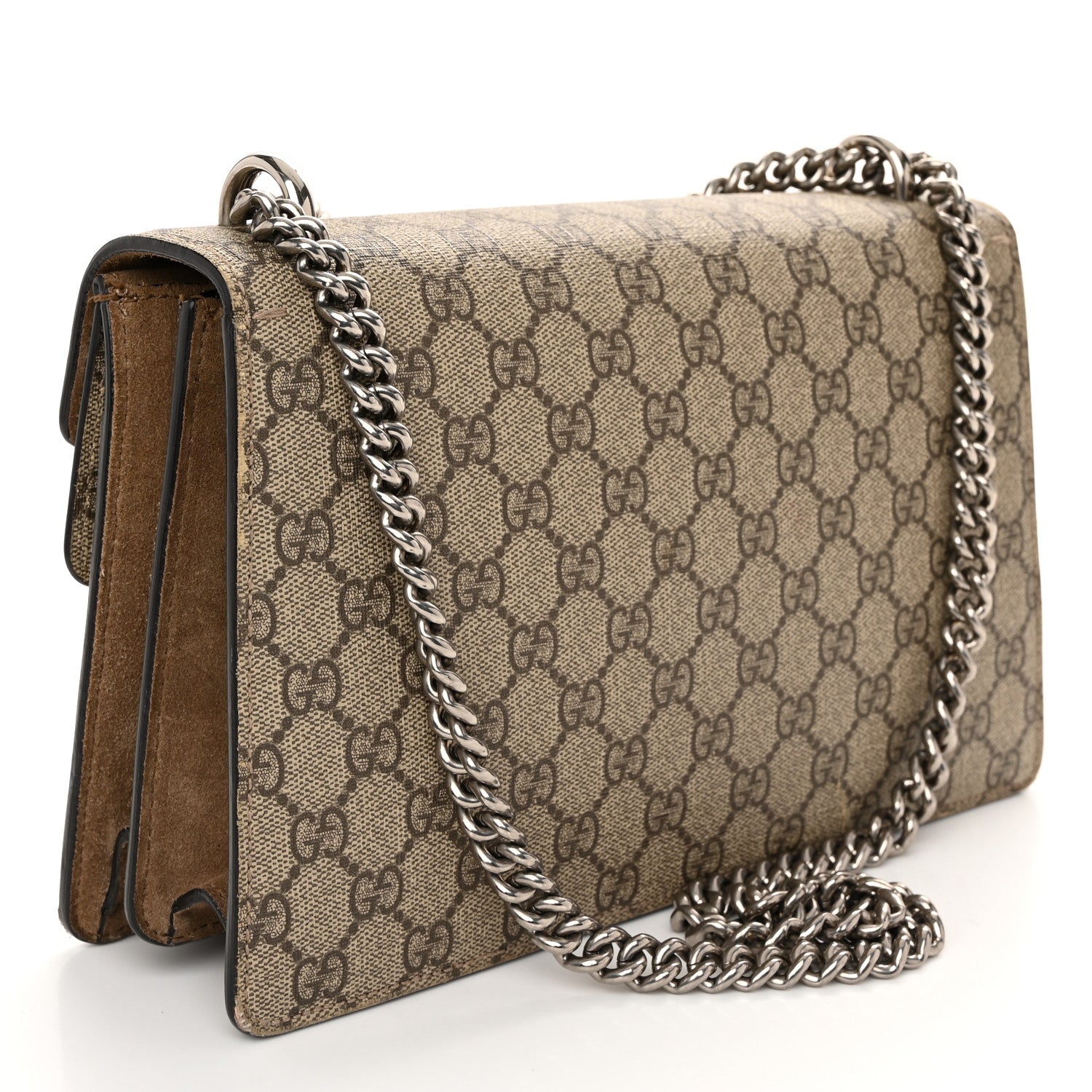 Gucci GG Supreme Monogram Small Dionysus Shoulder Bag Taupe 3 of 15