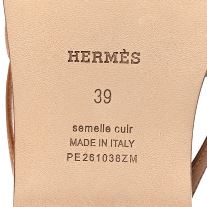 Hermes Calfskin Miss Sandals 39 Naturel 8 of 13