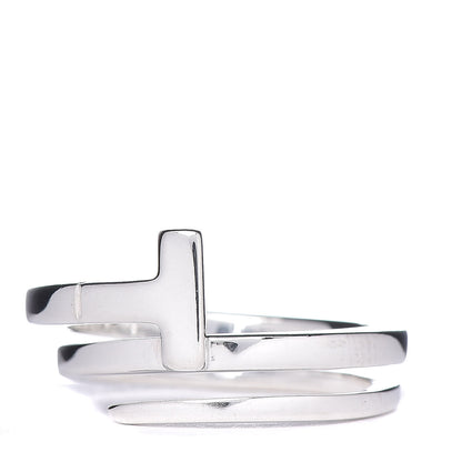 Tiffany Sterling Silver T Square Wrap Ring 51 5.75 1 of 4