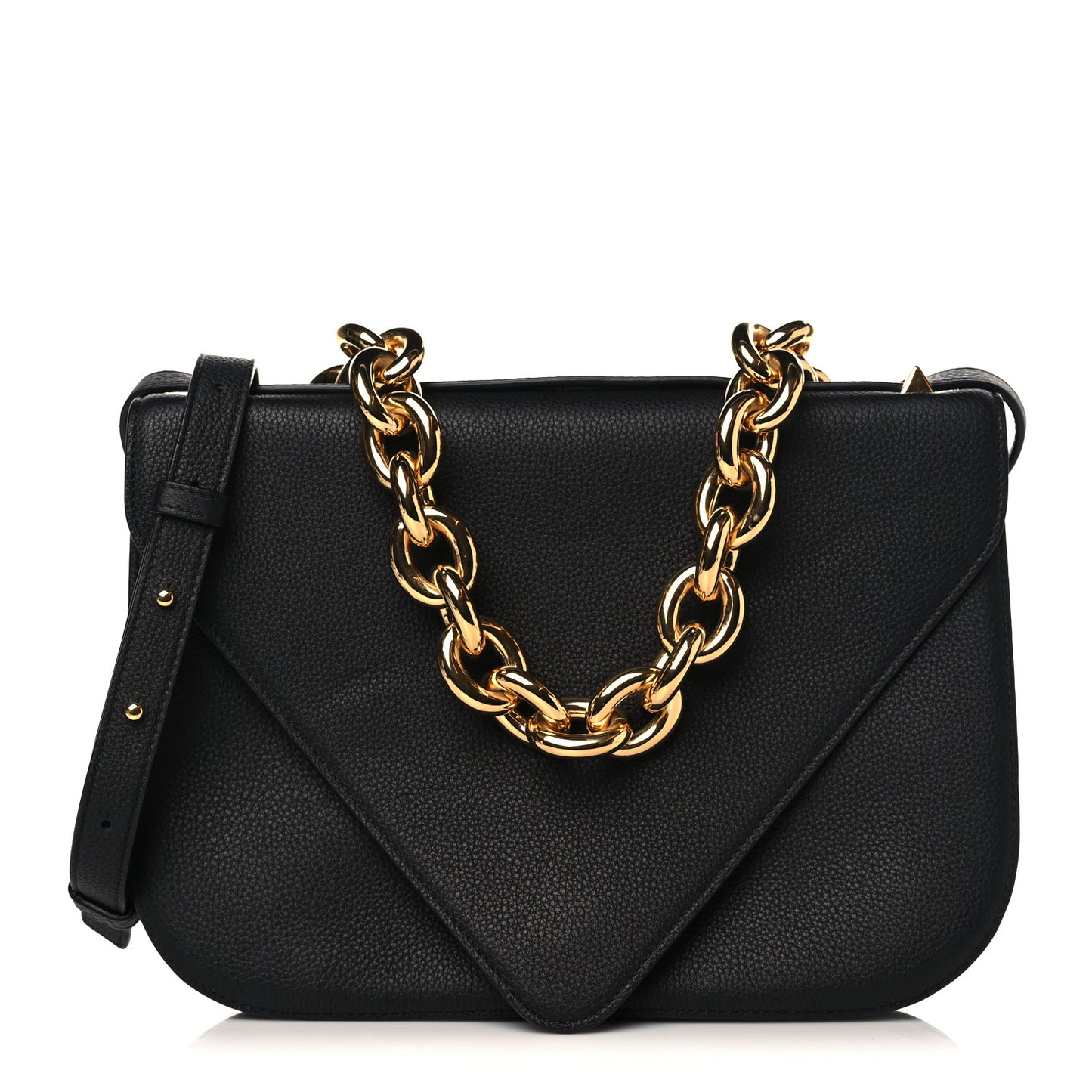 Calfskin Mount Envelope Bag Black