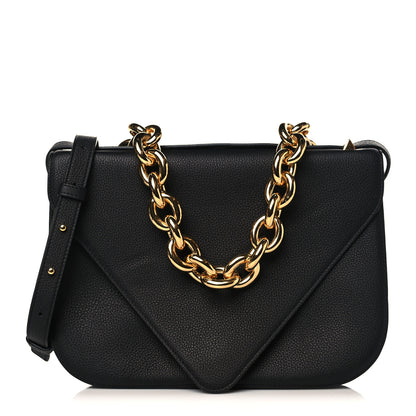 Bottega Veneta Calfskin Mount Envelope Bag Black 1 of 8