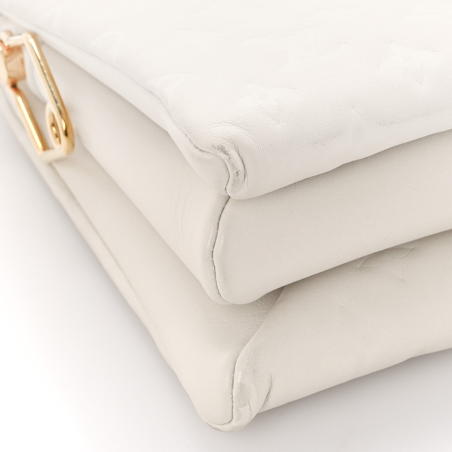 Louis Vuitton Lambskin Embossed Monogram Coussin PM Beige Cream 7 of 8