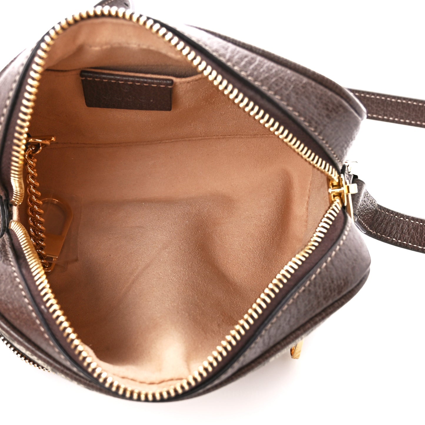 GG Supreme Monogram Web Mini Ophidia Shoulder Bag Brown
