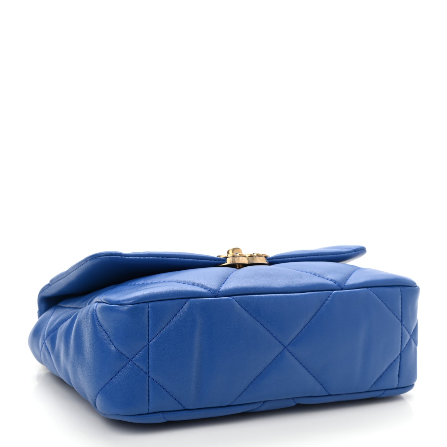 Lambskin Quilted Medium Chanel 19 Flap Blue