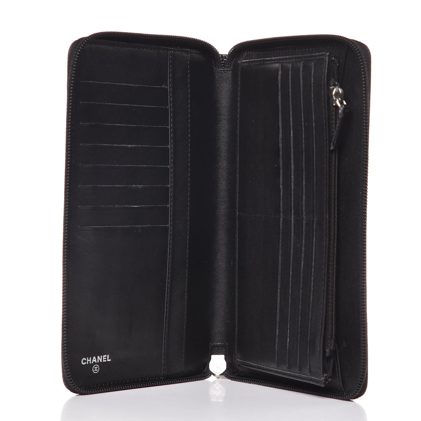 Caviar Timeless Travel Zip Wallet Black