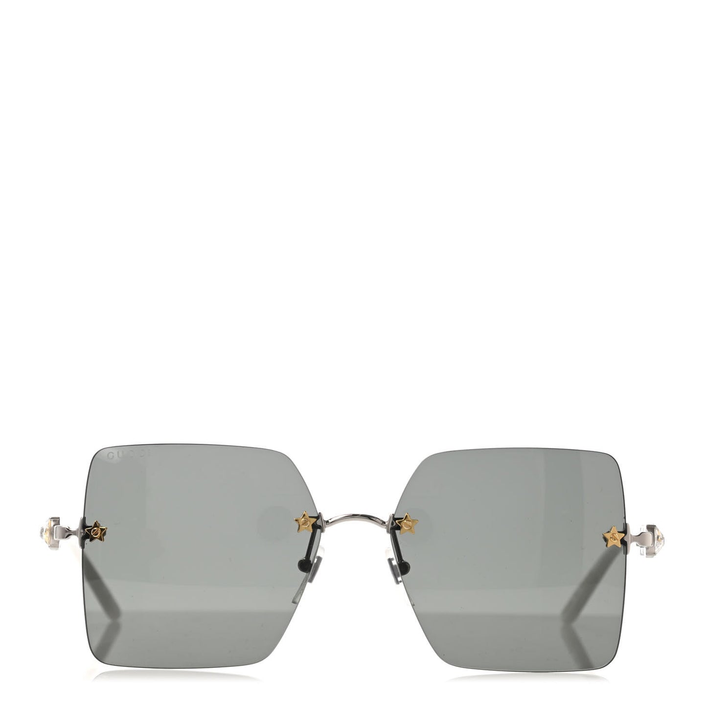 Crystal Metal Sunglasses GG0644S Gold Silver