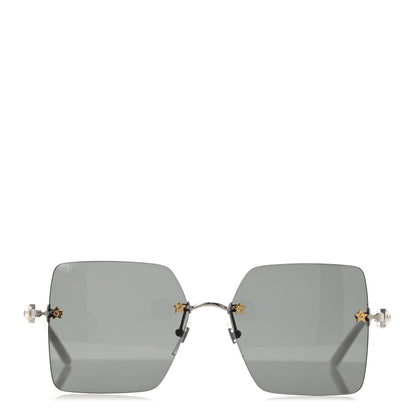 Gucci Crystal Metal Sunglasses GG0644S Gold Silver 3 of 4