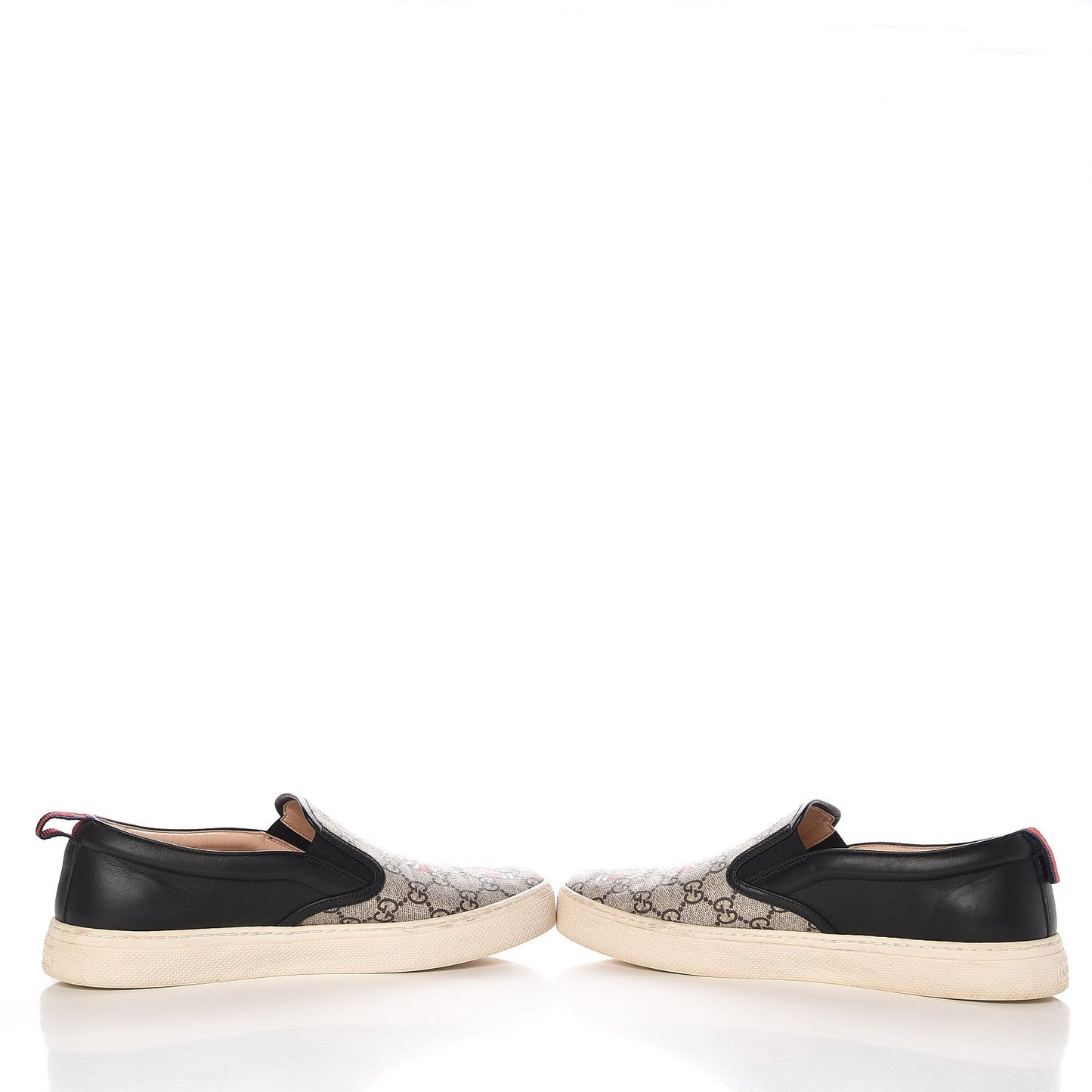 GG Supreme Monogram Snake Slip On Sneakers Brown
