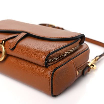 Christian Dior Goatskin Double Saddle Pouch Tan 8 of 9