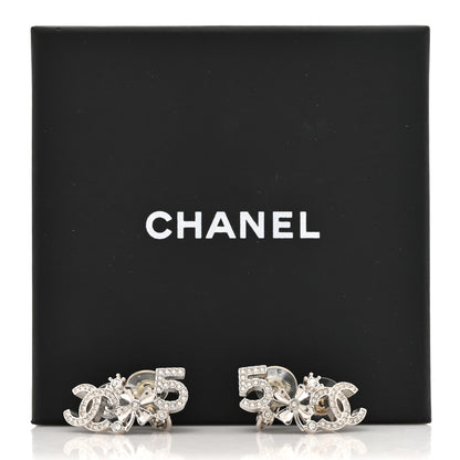 Chanel Crystal Star 5 CC Earrings Silver 6 of 6