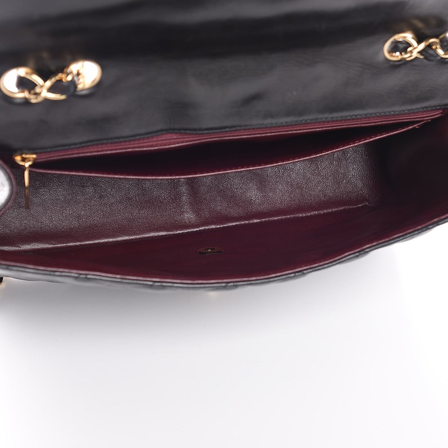 Lambskin Quilted Jumbo Single Flap Black