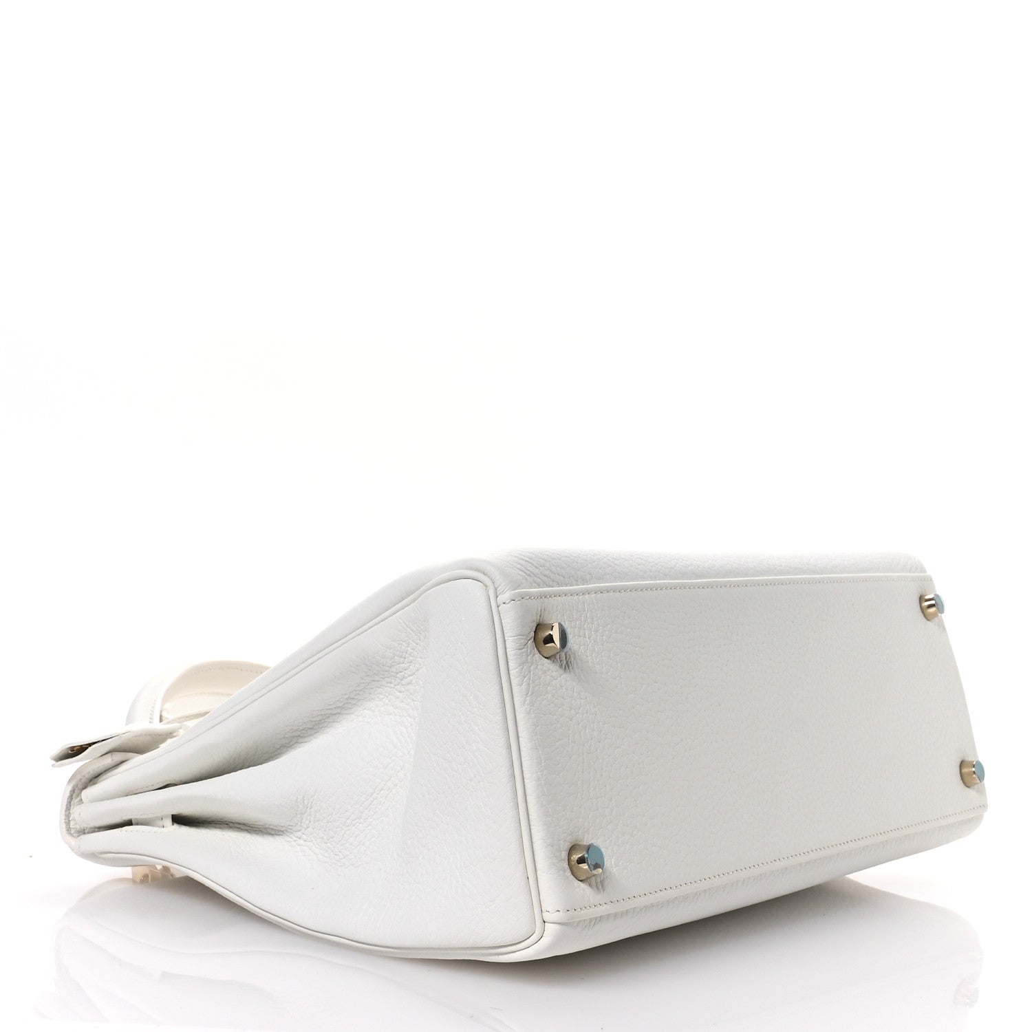 Hermes Taurillon Clemence Kelly Retourne 32 White 4 of 11