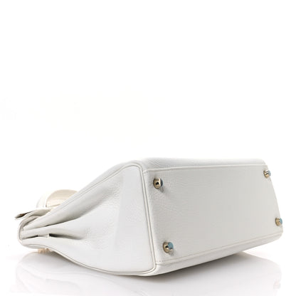 Hermes Taurillon Clemence Kelly Retourne 32 White 4 of 11