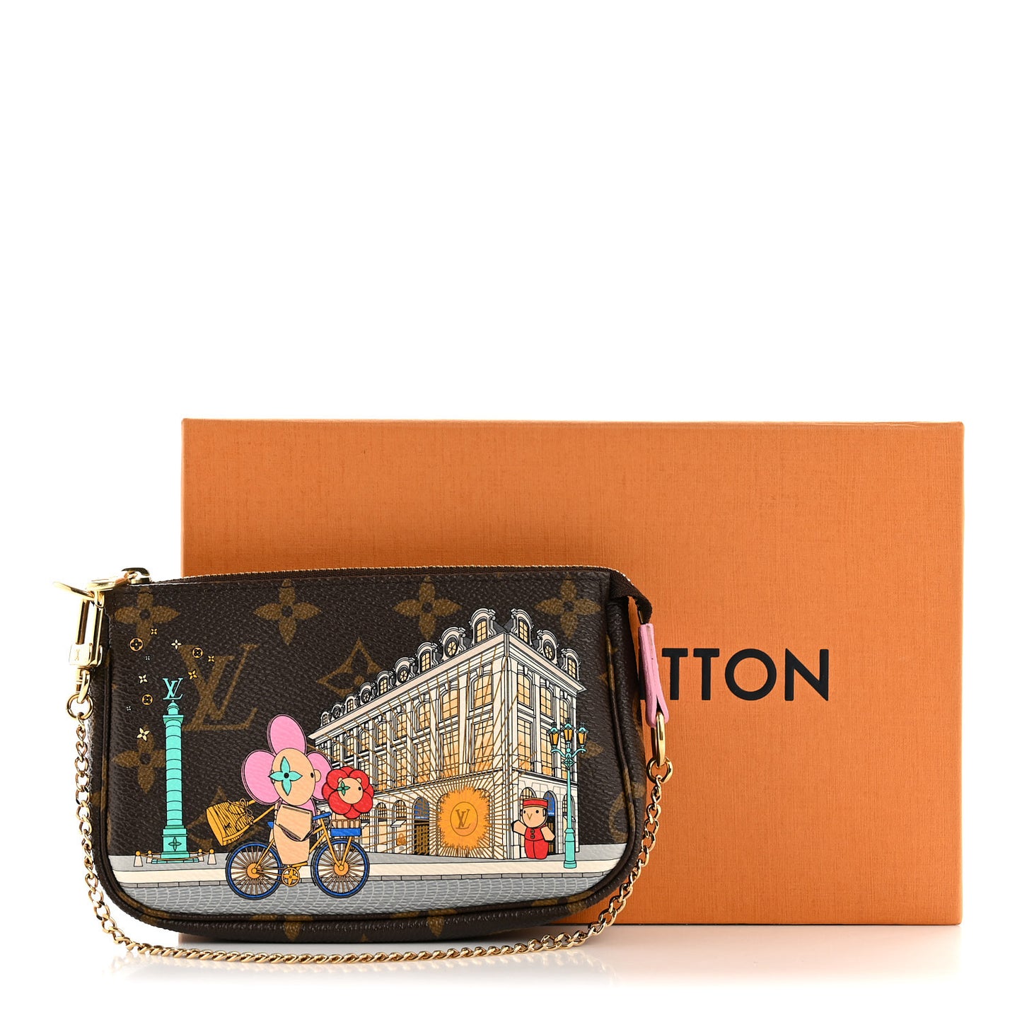 Monogram 2022 Christmas Animation Paris Mini Pochette Accessories Pink