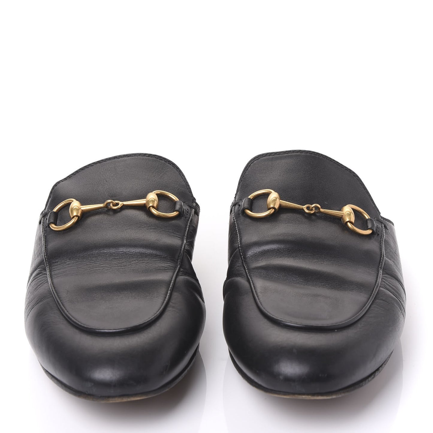 Calfskin Womens Princetown Slippers 38.5 Black