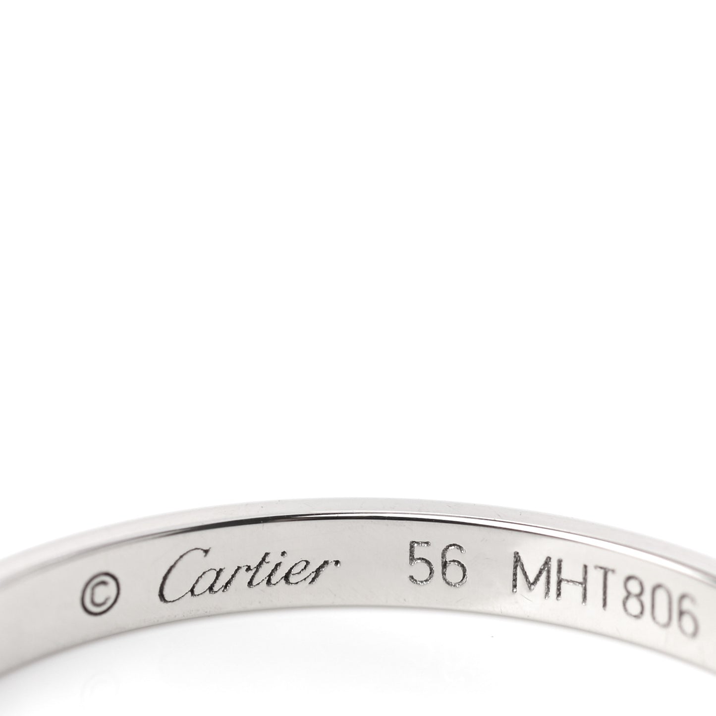 Platinum 2mm 1895 Wedding Band Ring 56 7.5