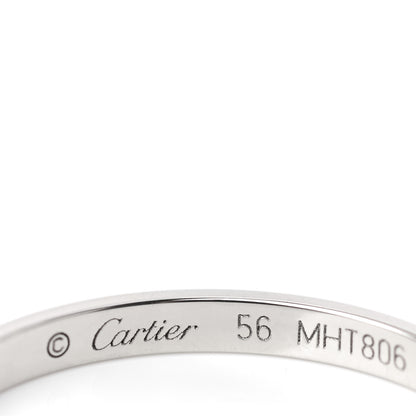 Cartier Platinum 2mm 1895 Wedding Band Ring 56 7.5 4 of 6