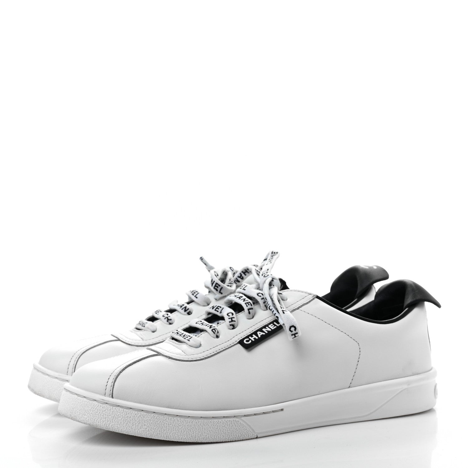 Chanel Calfskin CC Womens Sneakers 40 White 3 of 7