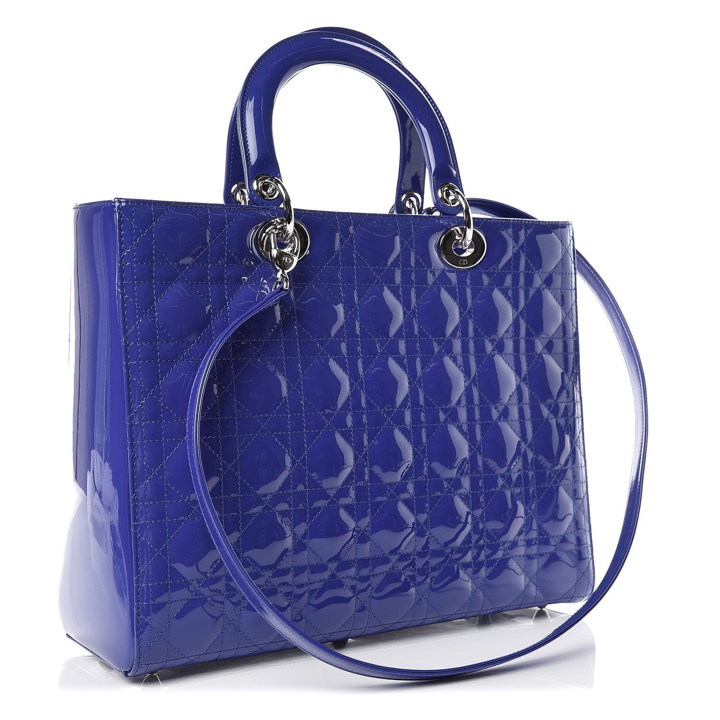 Patent Cannage Large Lady Dior Purple