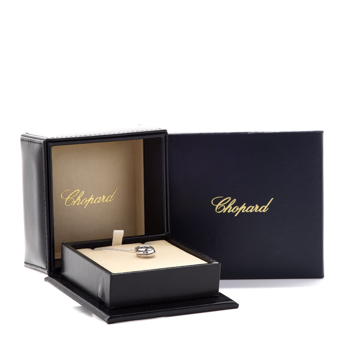 18K White Gold Diamond Happy Emotions Pendant Necklace