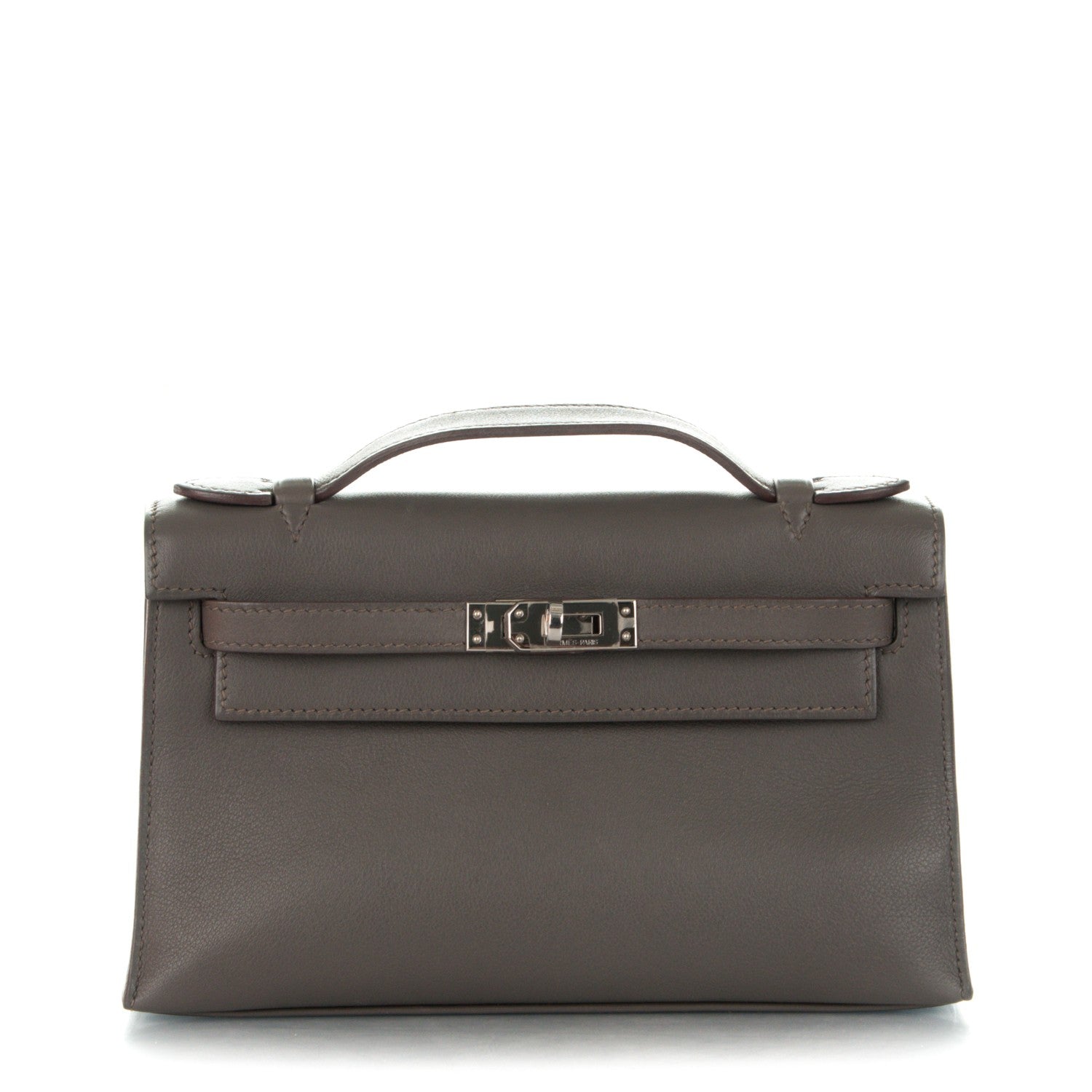 Hermes Swift Kelly Pochette Clutch Etain 1 of 18