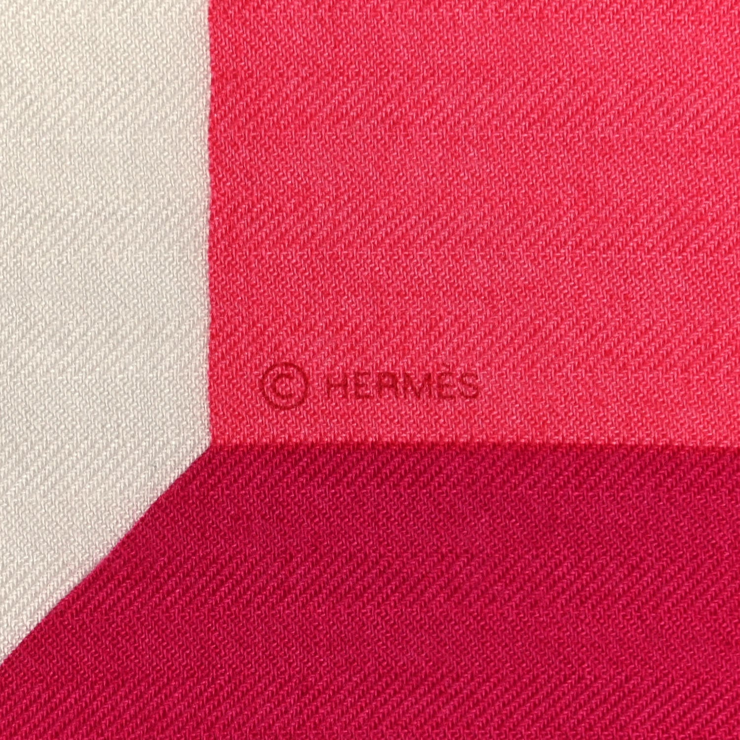 Hermes Cashmere Silk Encadre H Passant Giant Scarf 140 Rose Bonbon Fuchsia 3 of 4
