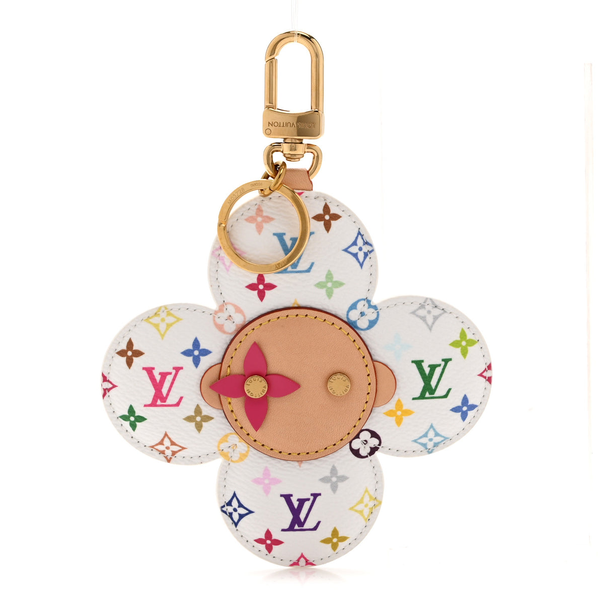 Louis Vuitton LV x TM Monogram Multicolor Vivienne Head Bag Charm White 1 of 5