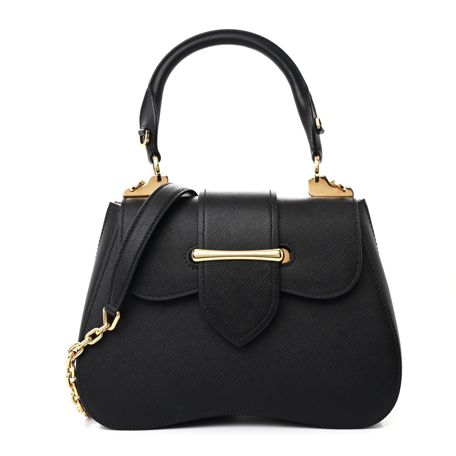 Prada Saffiano Lux Sidonie Top Handle Bag Black 1 of 10
