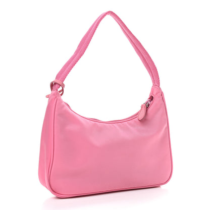 Prada Tessuto Nylon Saffiano Mini Re-Edition 2000 Bag Rosa 3 of 9