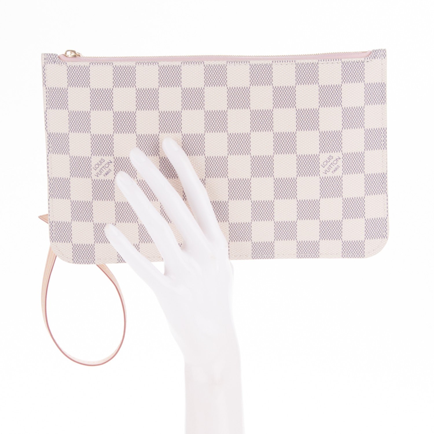 Louis Vuitton Damier Azur Neverfull MM GM Pochette Rose Ballerine 2 of 6