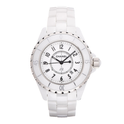 Chanel Stainless Steel Ceramic 33mm J12 Quartz Watch White 1 of 6