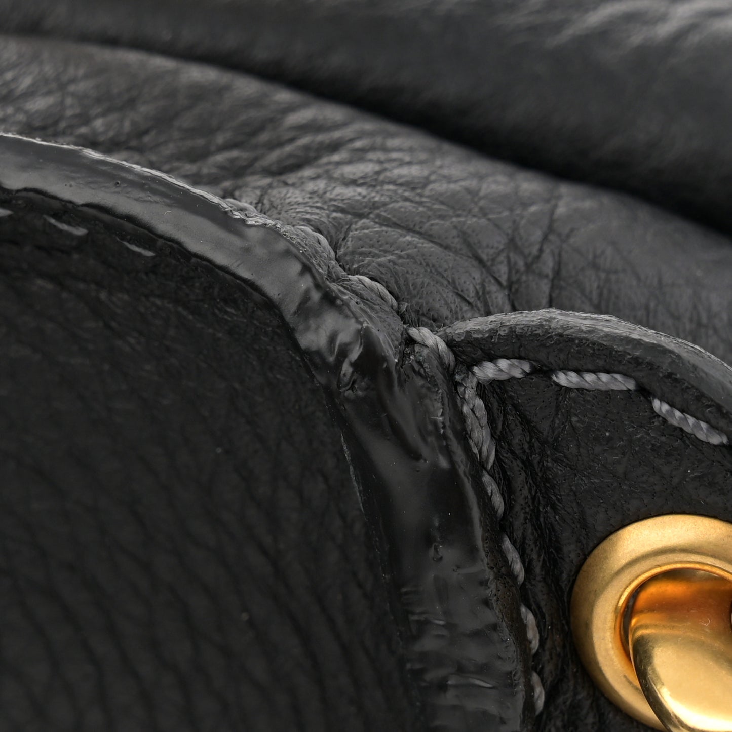 Calfskin Medium Marcie Satchel Black