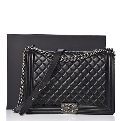 Chanel Calfskin Quilted Large Boy Flap Black 20 of 20