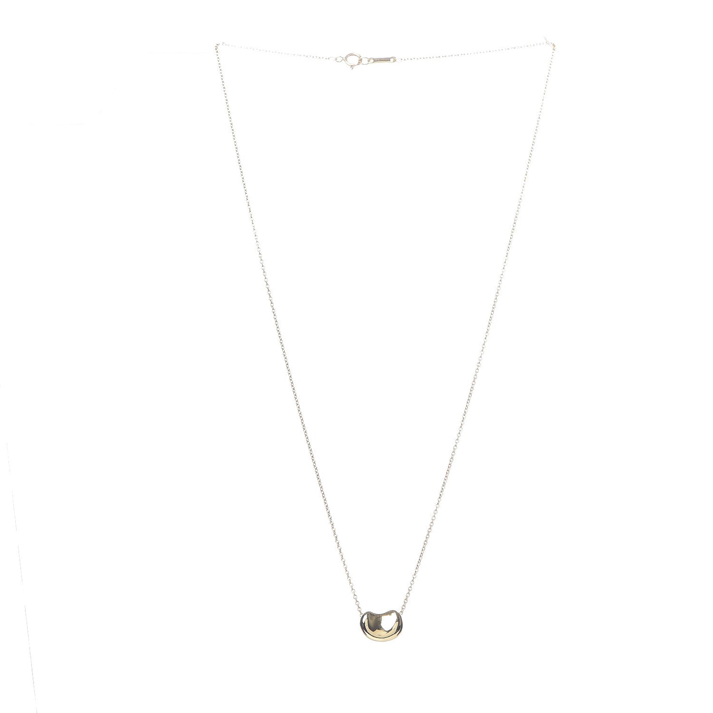 18K Yellow Gold 11mm Elsa Peretti Bean Pendant Necklace