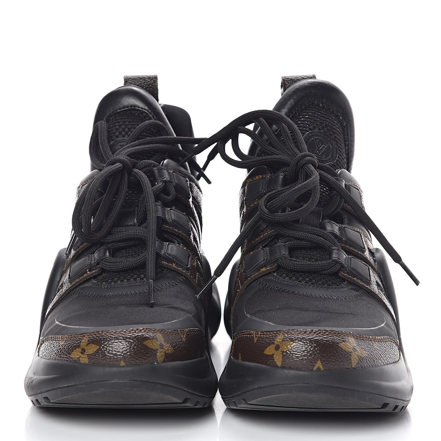 Calfskin Patent Monogram LV Archlight Sneakers 37 Black