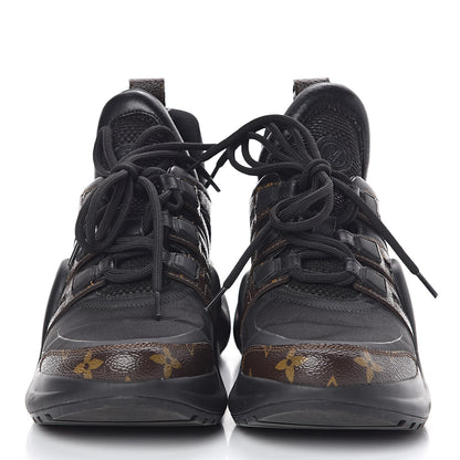 Louis Vuitton Calfskin Patent Monogram LV Archlight Sneakers 37 Black 2 of 10
