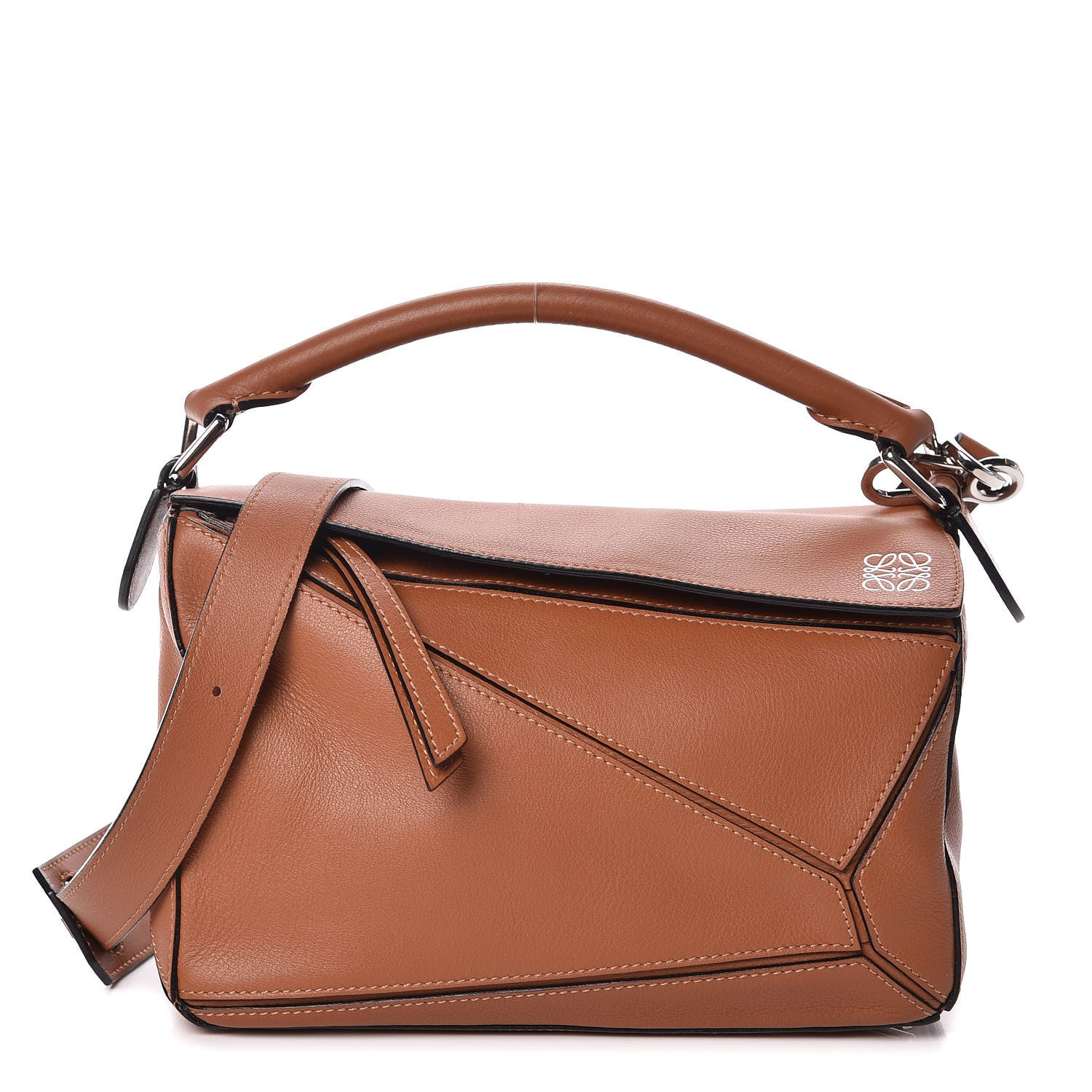 Loewe Calfskin Small Puzzle Bag Tan 1 of 9