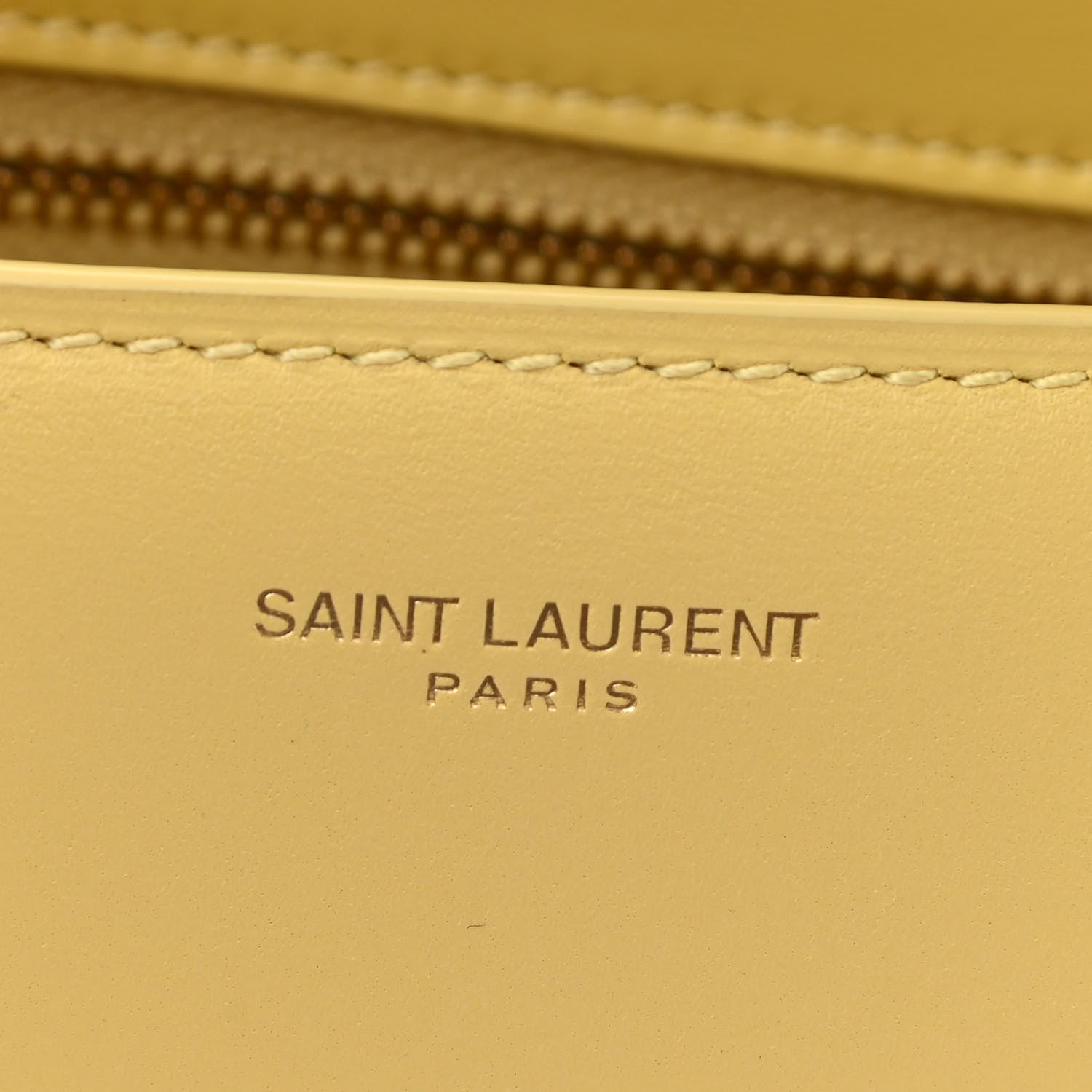 Saint Laurent Smooth Calfskin Carre Satchel Paille 7 of 11