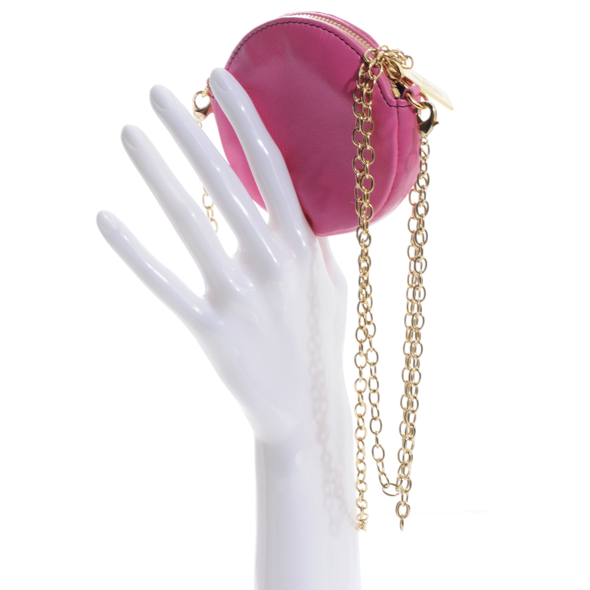 Valentino Garavani Leather Rosette Small Chain Strap Bag Pink 2 of 6