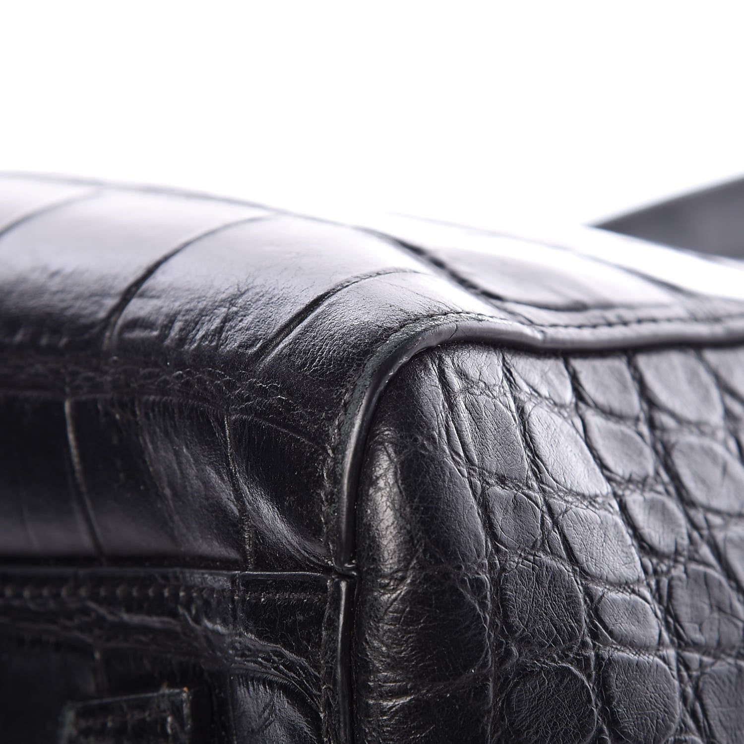 Givenchy Calfskin Crocodile Embossed Medium Antigona Black 12 of 16