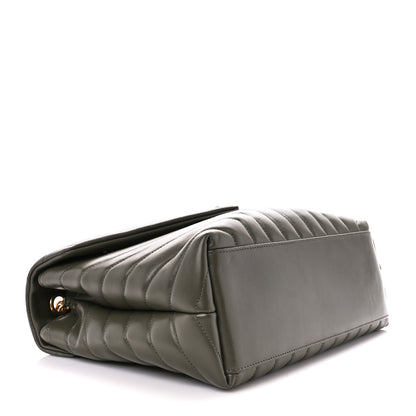 Saint Laurent Calfskin Y Quilted Monogram Medium Loulou Chain Satchel Military Olive 4 of 11