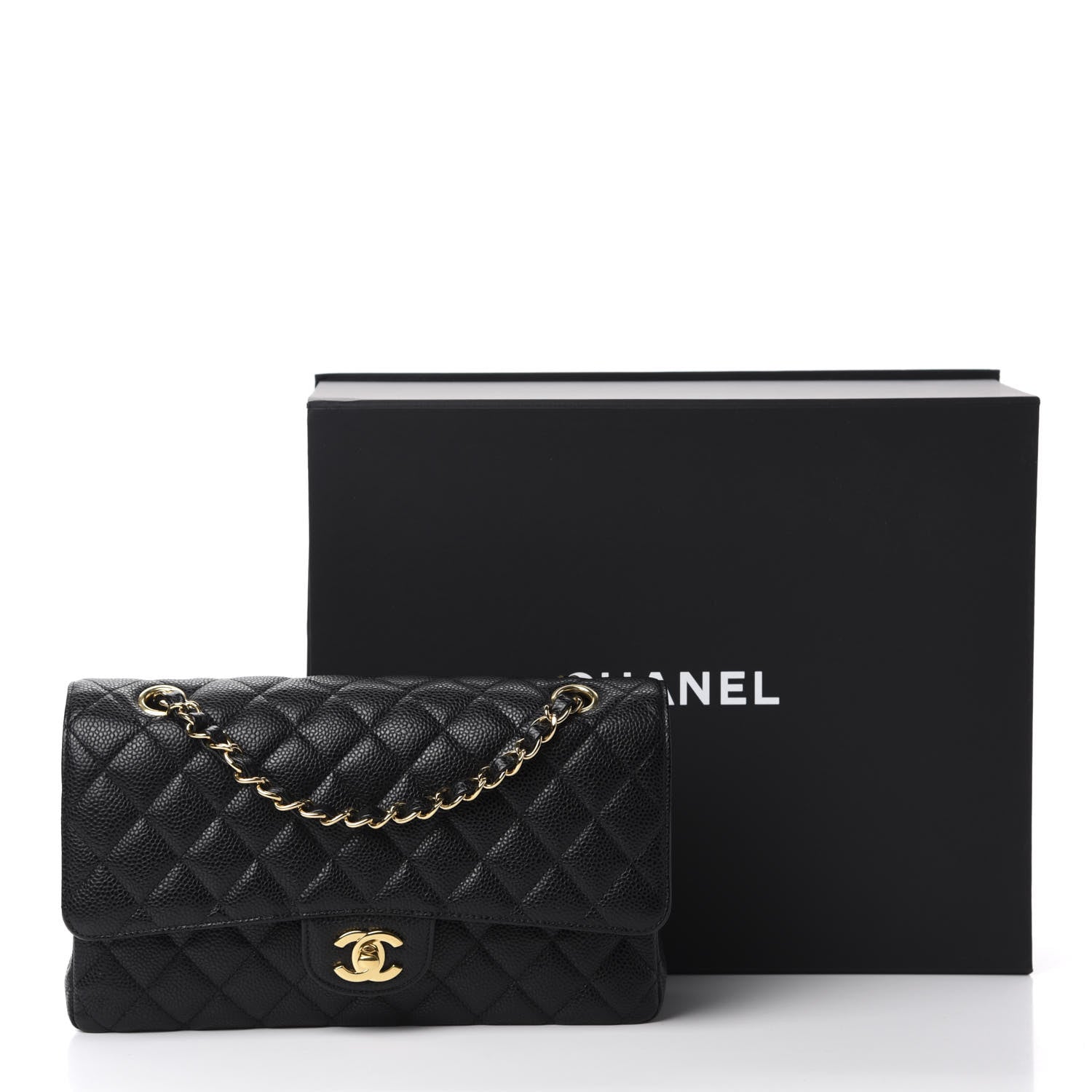 Chanel Caviar Quilted Medium Double Flap Black 11 of 11